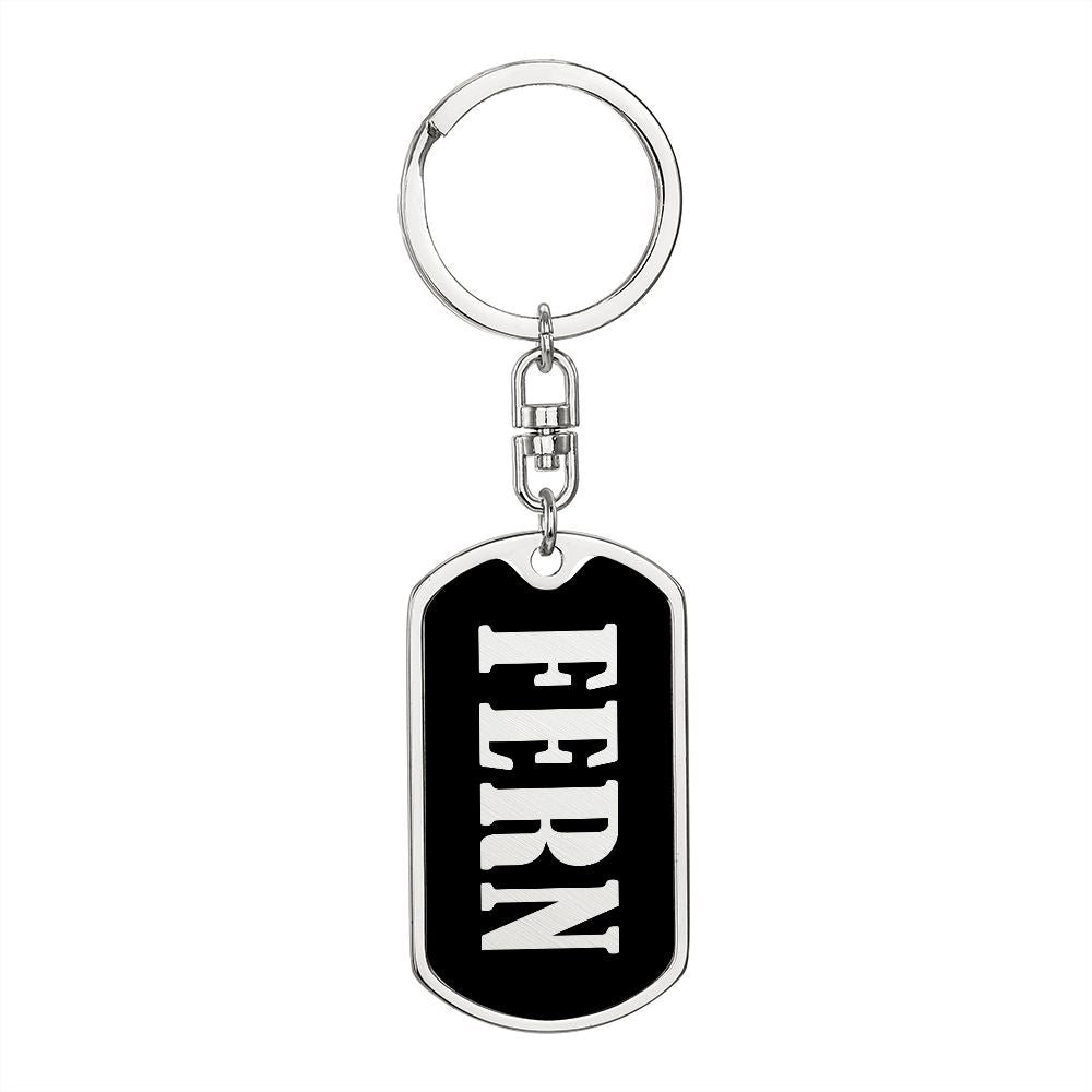 Fern v02 - Luxury Dog Tag Keychain