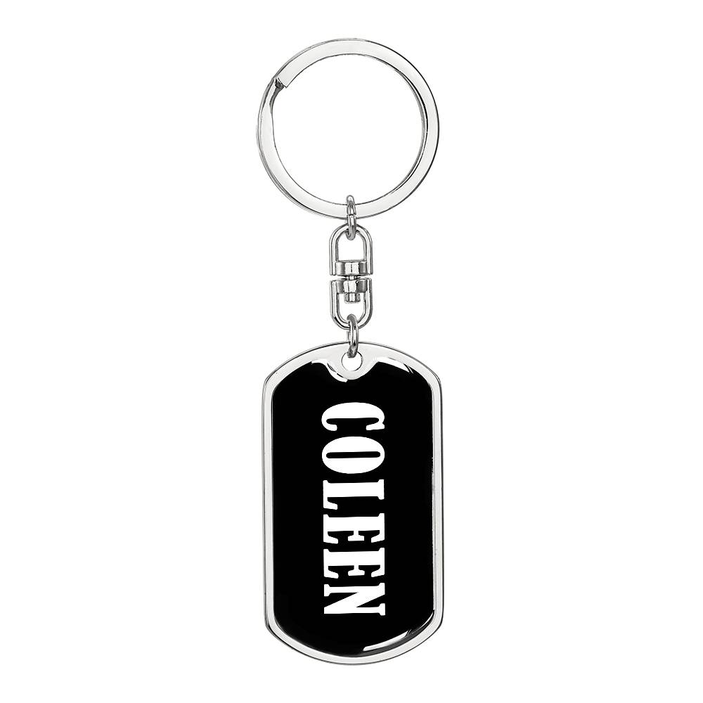 Coleen v03 - Luxury Dog Tag Keychain