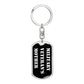 Military Veteran's Mother v3 - Luxury Dog Tag Keychain