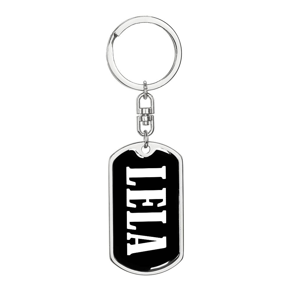 Lela v03 - Luxury Dog Tag Keychain