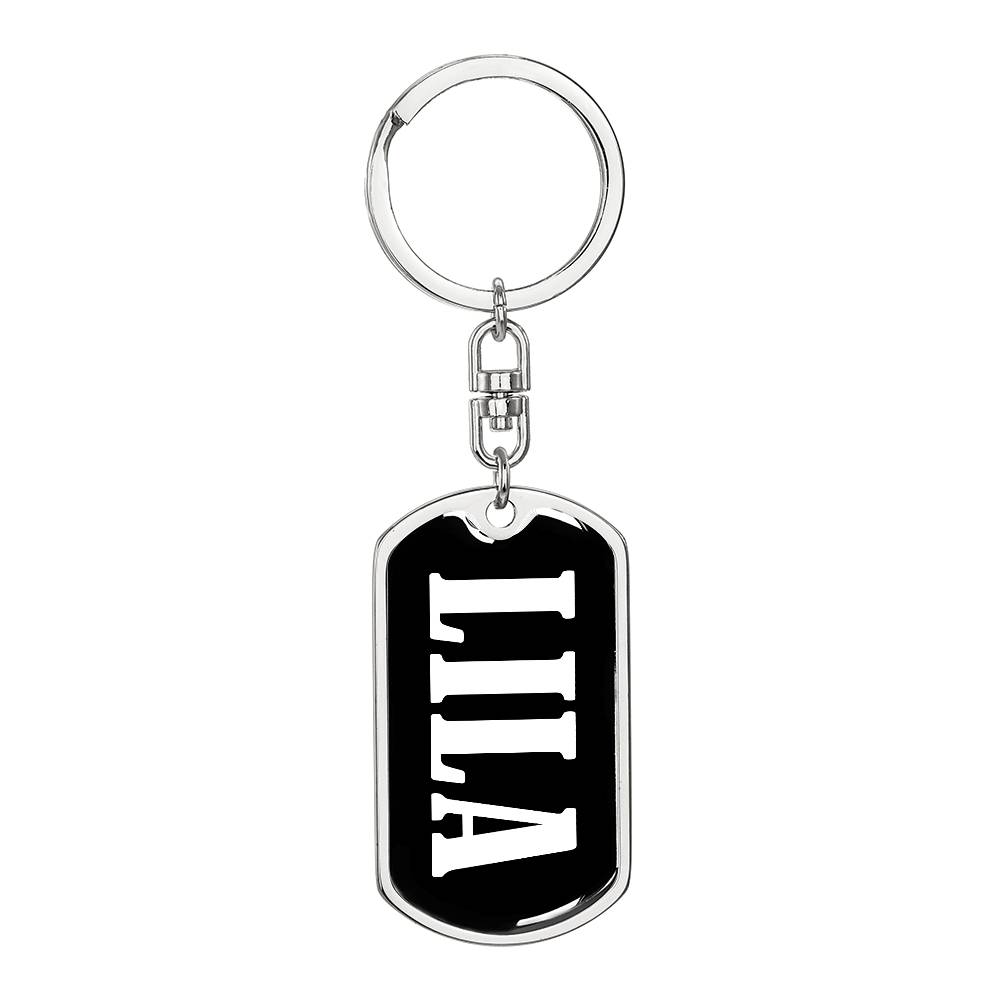 Lila v03 - Luxury Dog Tag Keychain