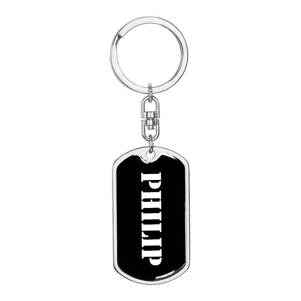 Philip v2 - Luxury Dog Tag Keychain