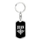 Jean v03a - Luxury Dog Tag Keychain