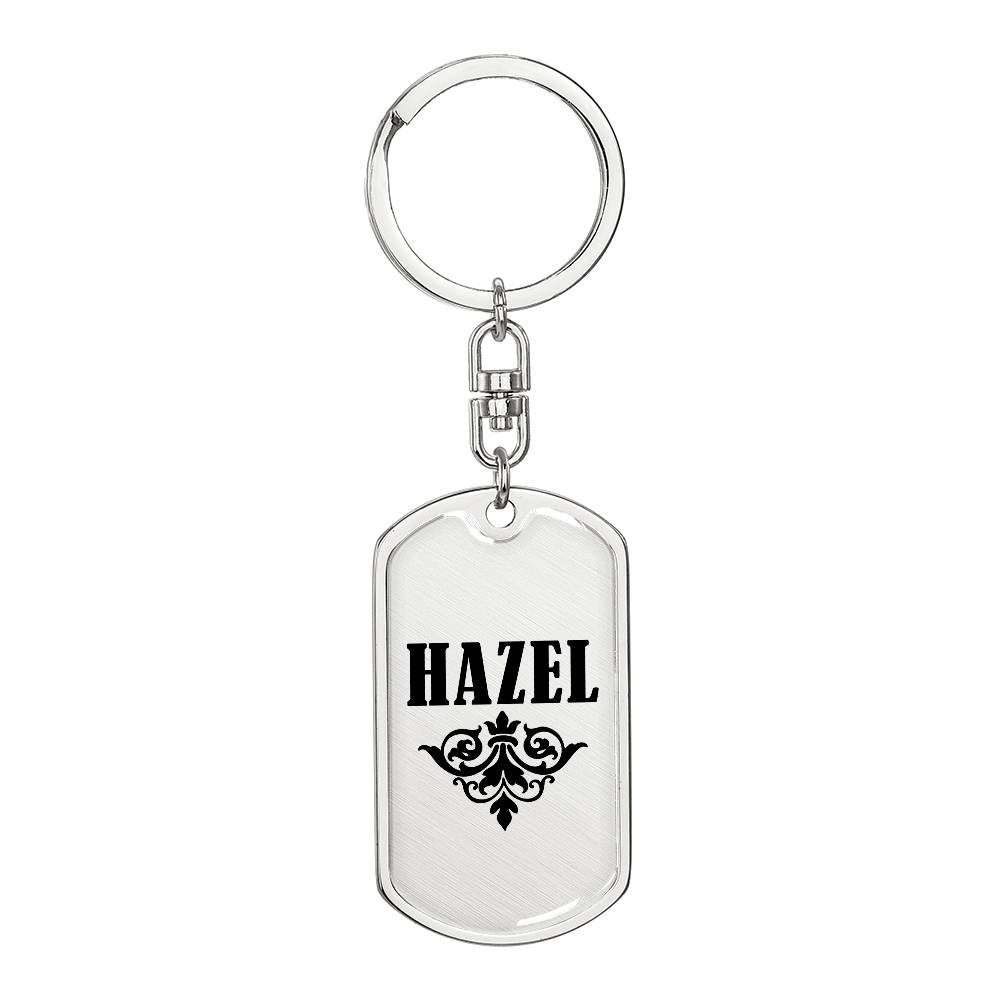 Hazel v01a - Luxury Dog Tag Keychain