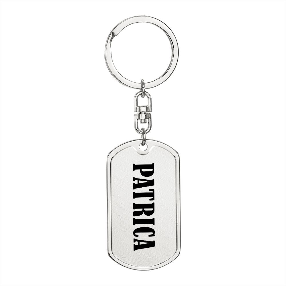 Patrica v01 - Luxury Dog Tag Keychain