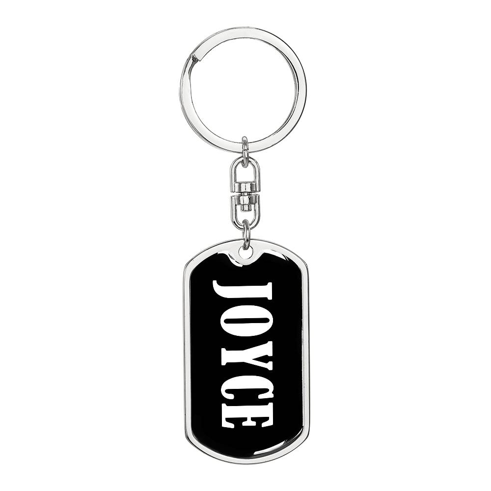 Joyce v01w - Luxury Dog Tag Keychain
