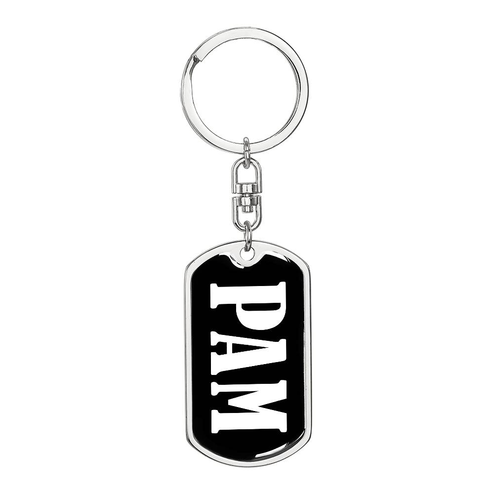 Pam v01w - Luxury Dog Tag Keychain