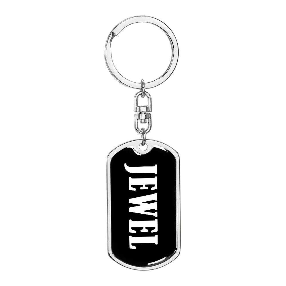 Jewel v03 - Luxury Dog Tag Keychain