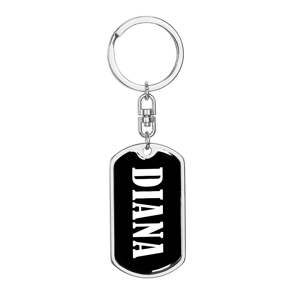 Diana v01w - Luxury Dog Tag Keychain