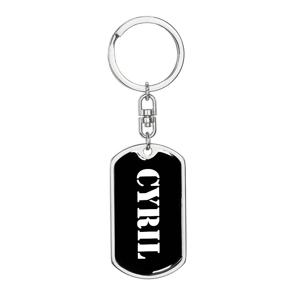 Cyril v3 - Luxury Dog Tag Keychain