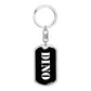 Dino v3 - Luxury Dog Tag Keychain