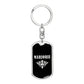 Marjorie v02a - Luxury Dog Tag Keychain