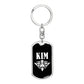 Kim v03a - Luxury Dog Tag Keychain