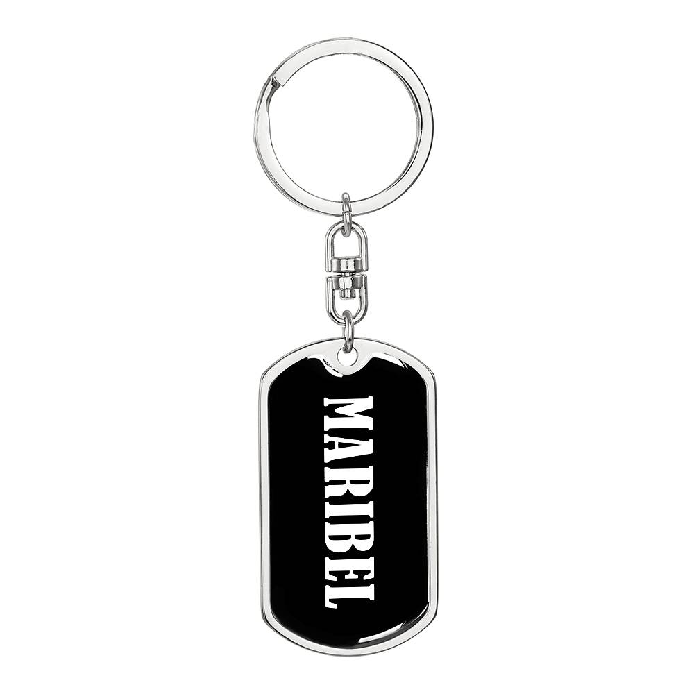 Maribel v03 - Luxury Dog Tag Keychain