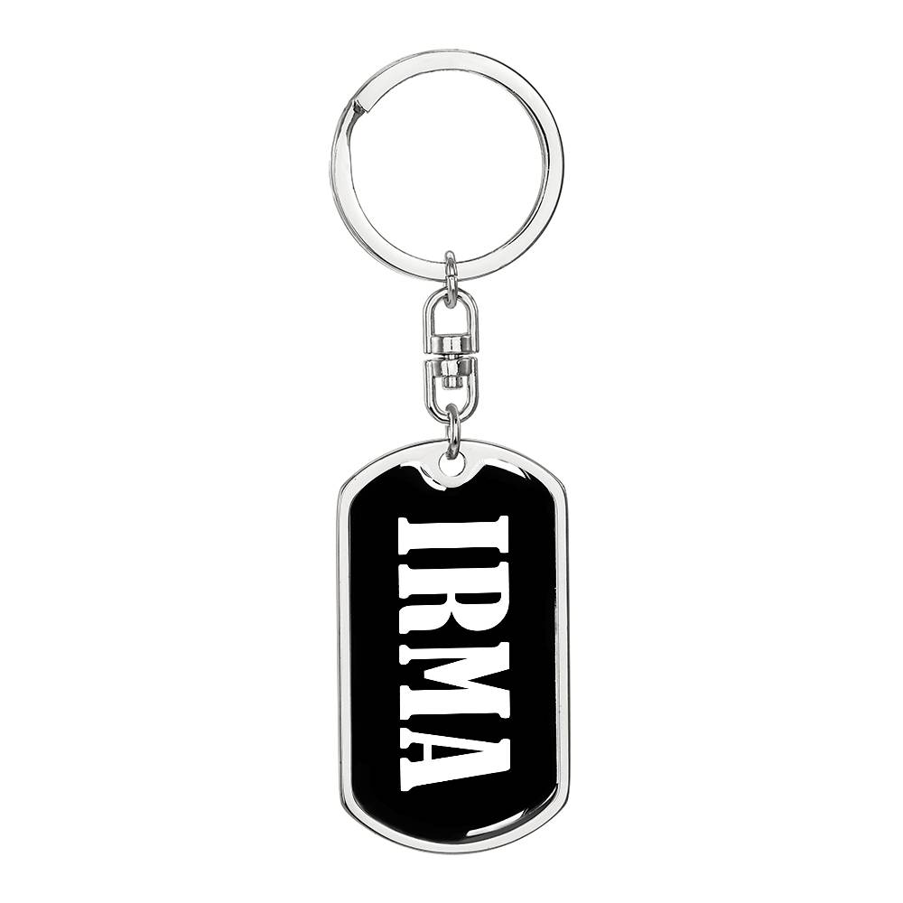 Irma v01w - Luxury Dog Tag Keychain