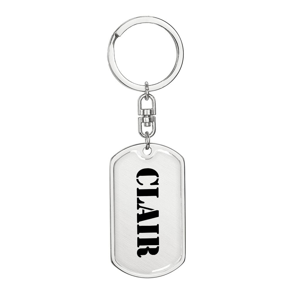 Clair - Luxury Dog Tag Keychain