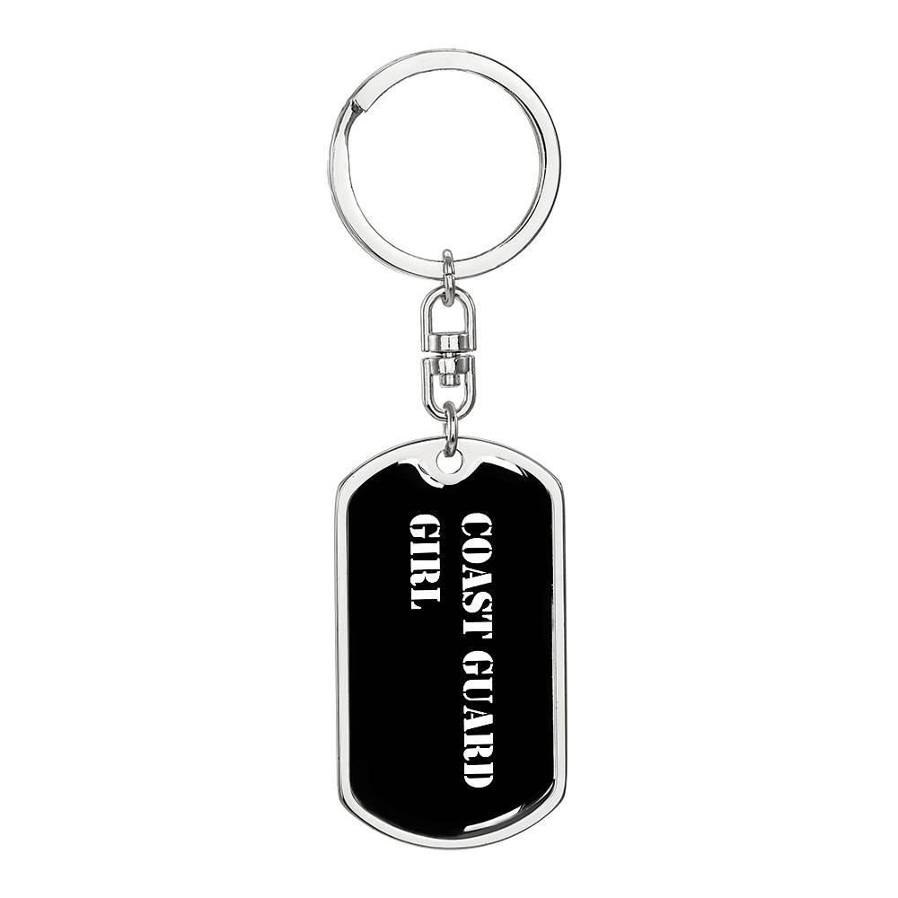 Coast Guard Girl v3 - Luxury Dog Tag Keychain