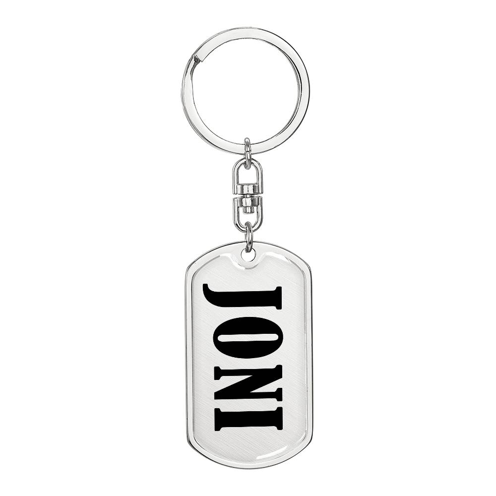 Joni v01 - Luxury Dog Tag Keychain