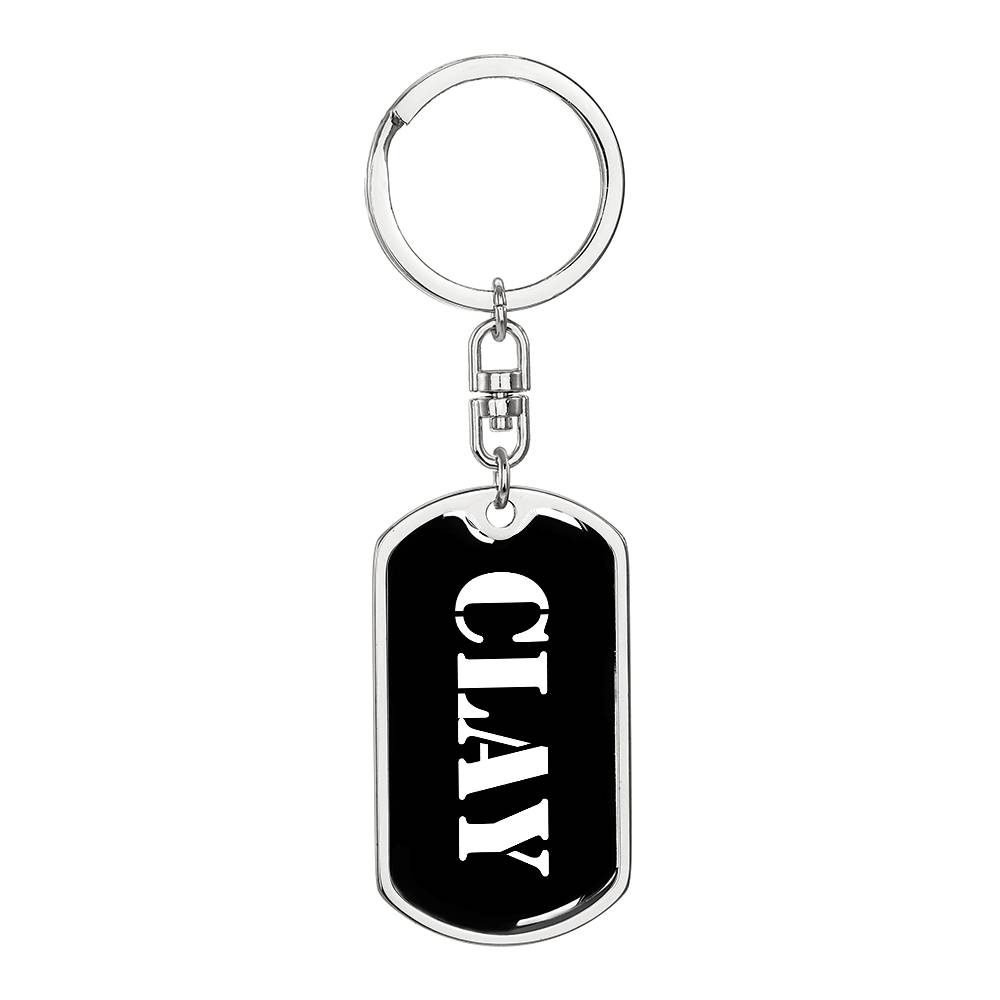 Clay v2 - Luxury Dog Tag Keychain