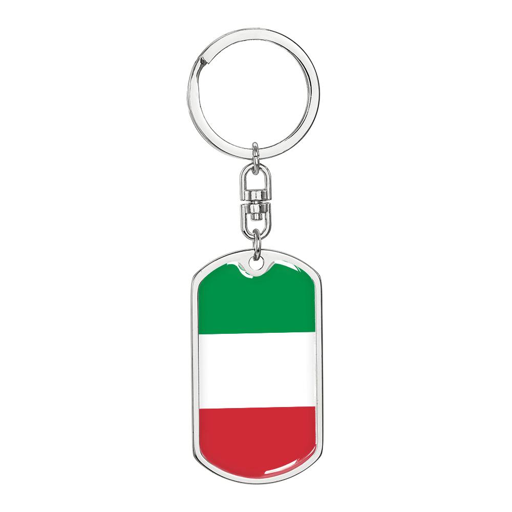 Italian Flag - Luxury Dog Tag Keychain