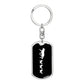 Mama Wolf With 3 Pups v3 - Luxury Dog Tag Keychain