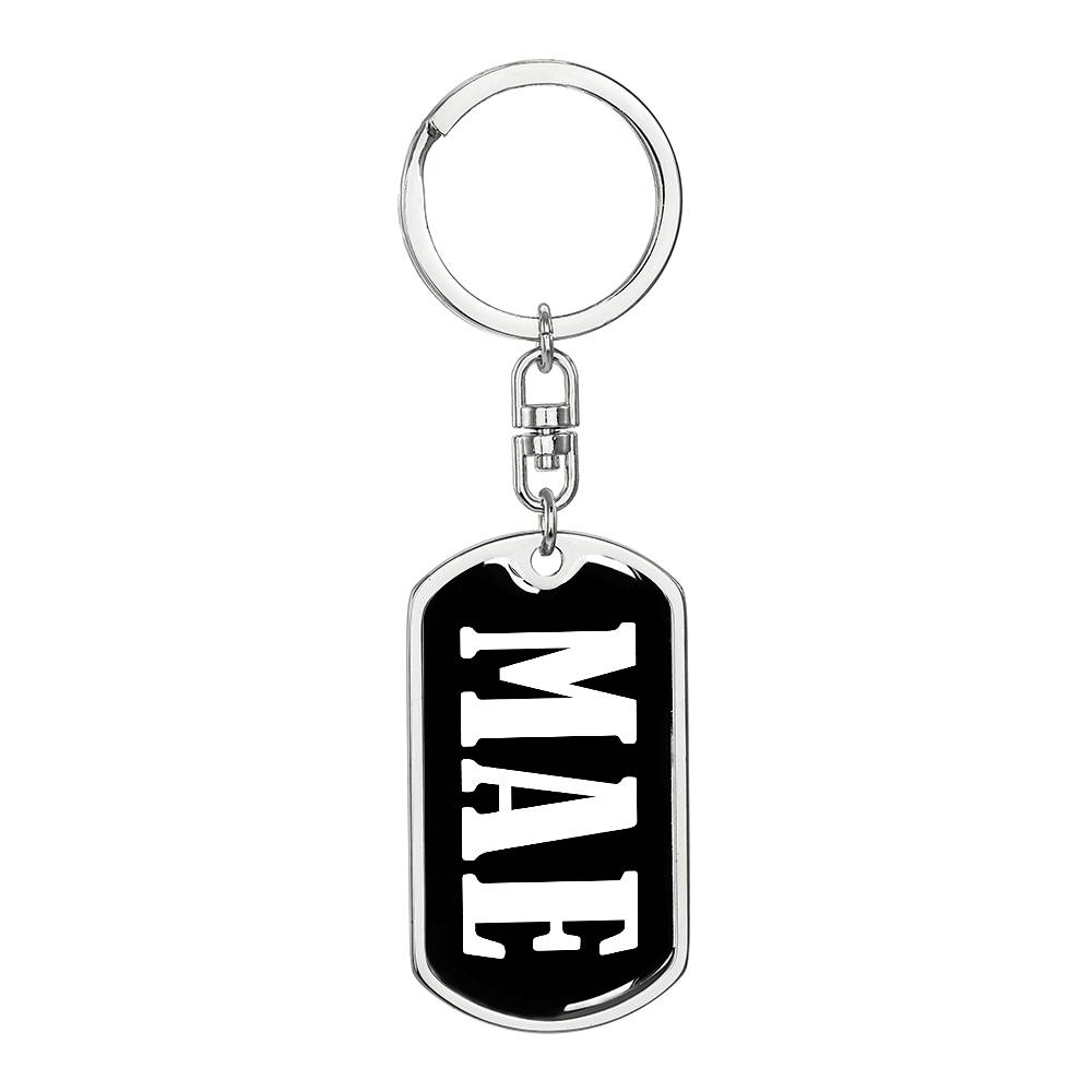 Mae v01w - Luxury Dog Tag Keychain