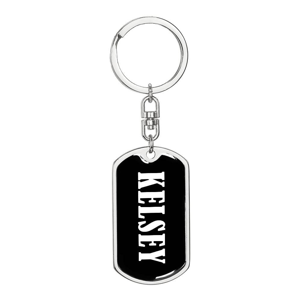 Kelsey v03 - Luxury Dog Tag Keychain