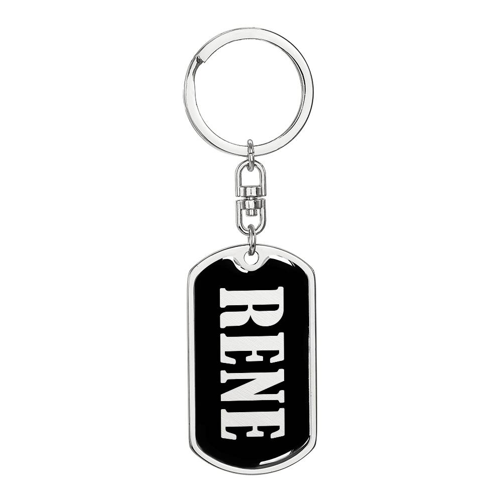 Rene v02 - Luxury Dog Tag Keychain