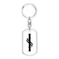 Initial I v001-14 - Luxury Dog Tag Keychain