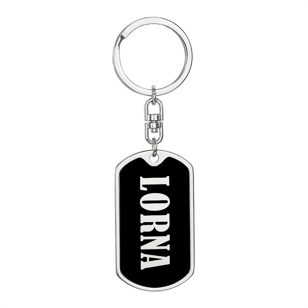 Lorna v02 - Luxury Dog Tag Keychain