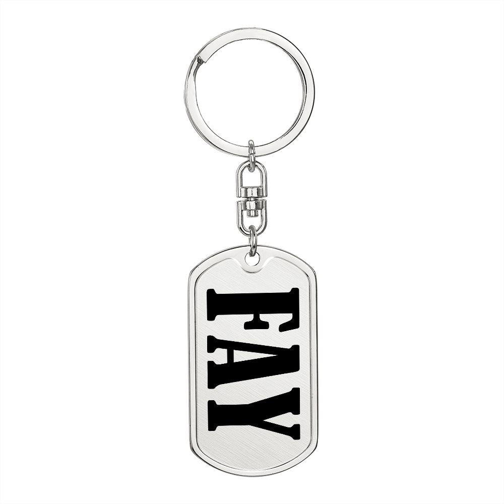 Fay v01 - Luxury Dog Tag Keychain