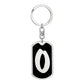 Initial O v2b - Luxury Dog Tag Keychain