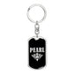 Pearl v02a - Luxury Dog Tag Keychain