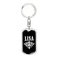 Lisa v03a - Luxury Dog Tag Keychain