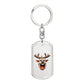 Funny Reindeer Face 06 - Luxury Dog Tag Keychain