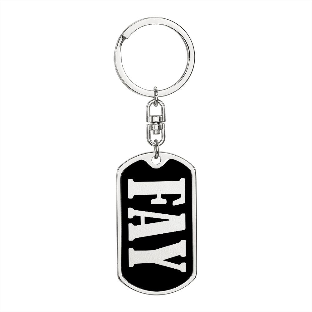 Fay v02 - Luxury Dog Tag Keychain