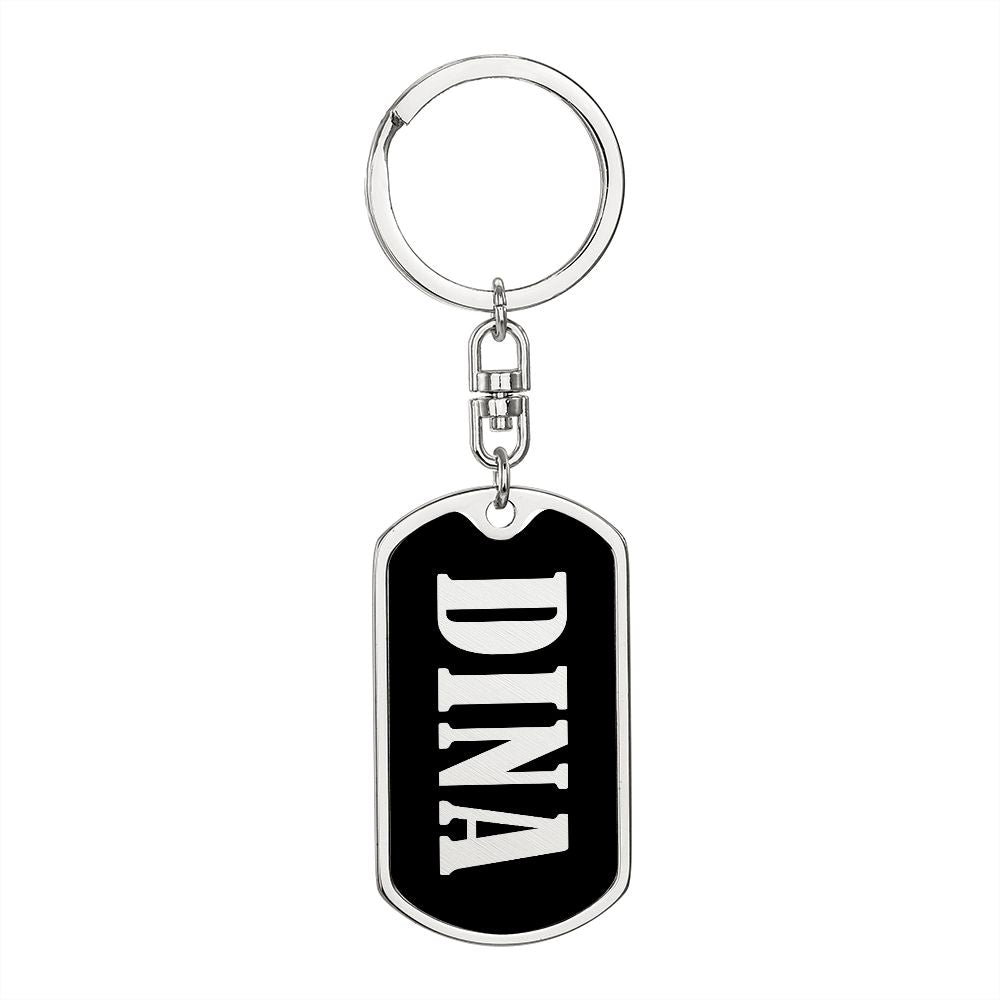 Dina v02 - Luxury Dog Tag Keychain