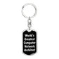 World's Greatest Computer Network Architect v3 - Luxury Dog Tag Keychain