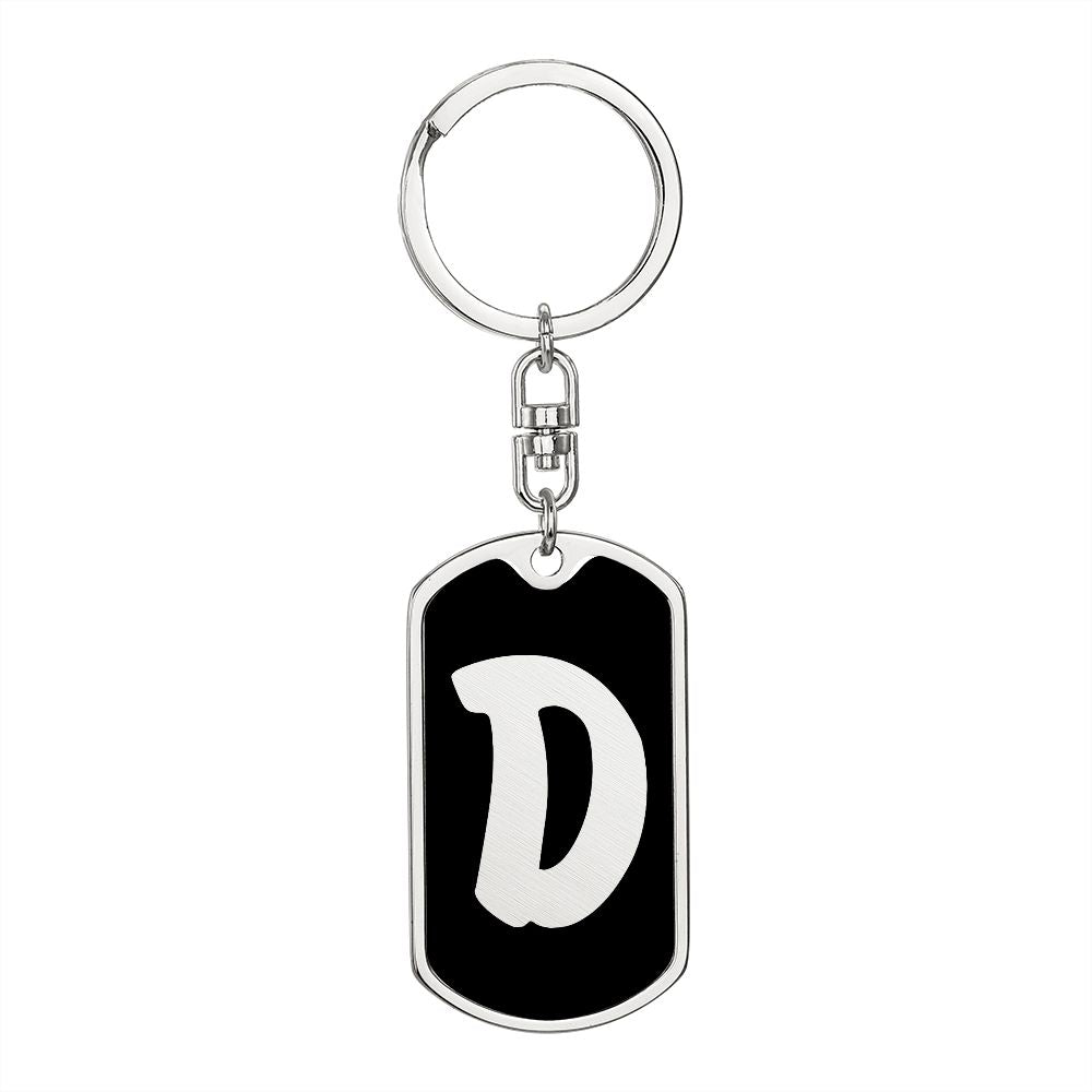 Initial D v2b - Luxury Dog Tag Keychain