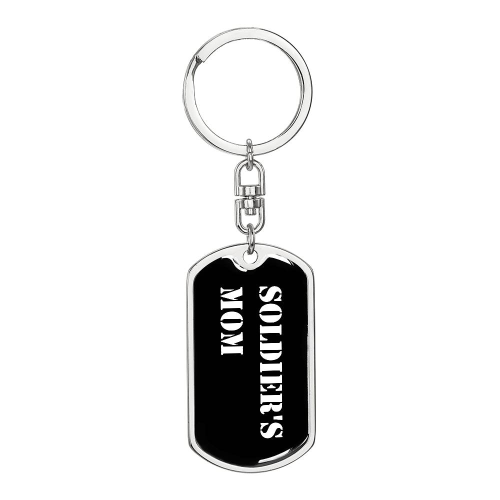 Soldier's Mom v3 - Luxury Dog Tag Keychain