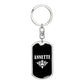 Annette v03a - Luxury Dog Tag Keychain