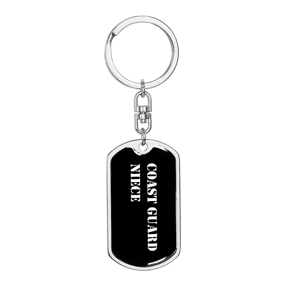 Coast Guard Niece v3 - Luxury Dog Tag Keychain