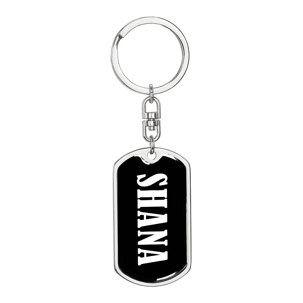 Shana v03 - Luxury Dog Tag Keychain