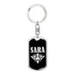 Sara v03a - Luxury Dog Tag Keychain