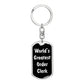 World's Greatest Order Clerk v3 - Luxury Dog Tag Keychain