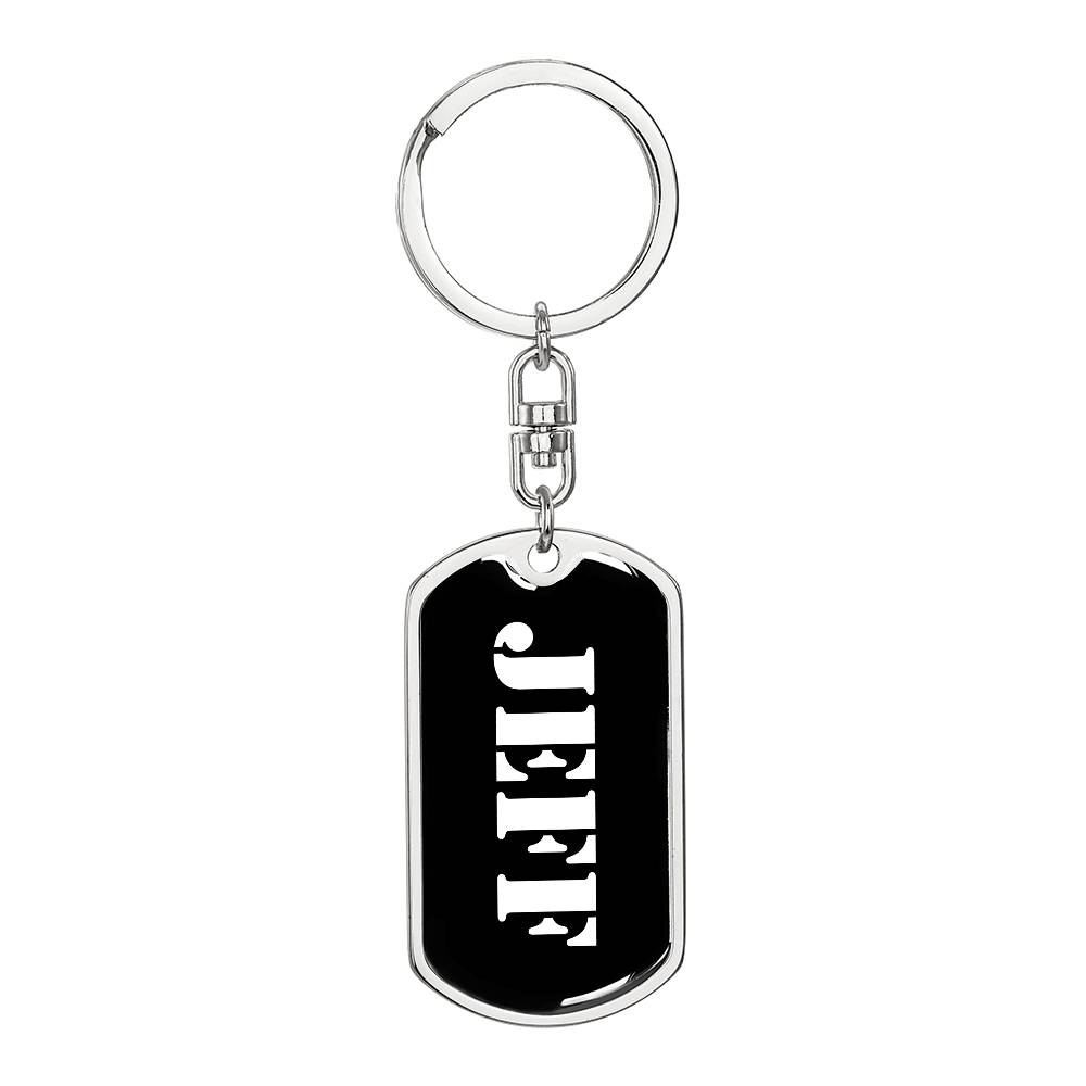Jeff v2 - Luxury Dog Tag Keychain