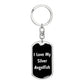 Love My Silver Angelfish v3 - Luxury Dog Tag Keychain
