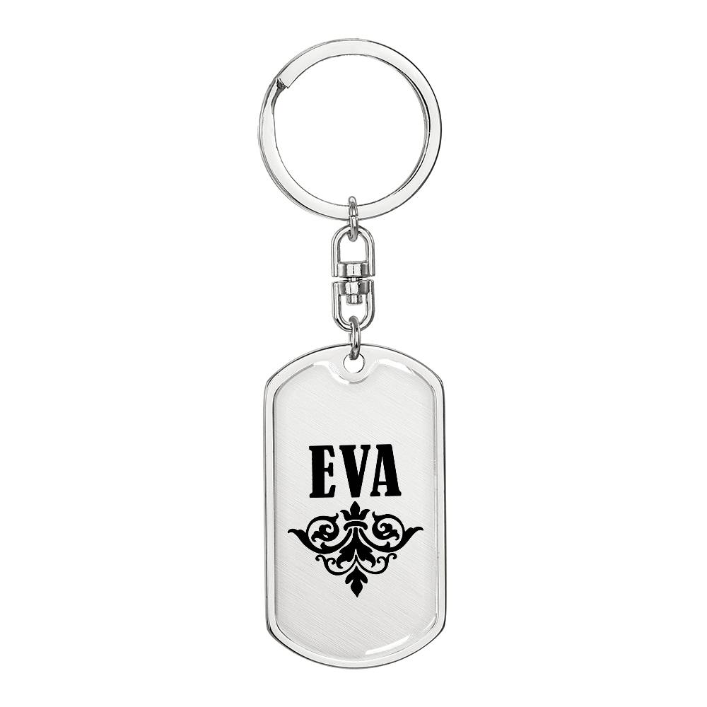 Eva v01a - Luxury Dog Tag Keychain