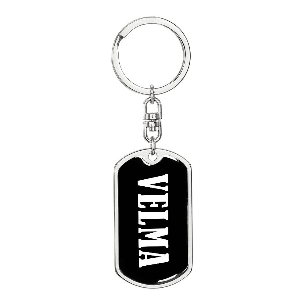 Velma v01w - Luxury Dog Tag Keychain