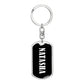 Natasha v01w - Luxury Dog Tag Keychain